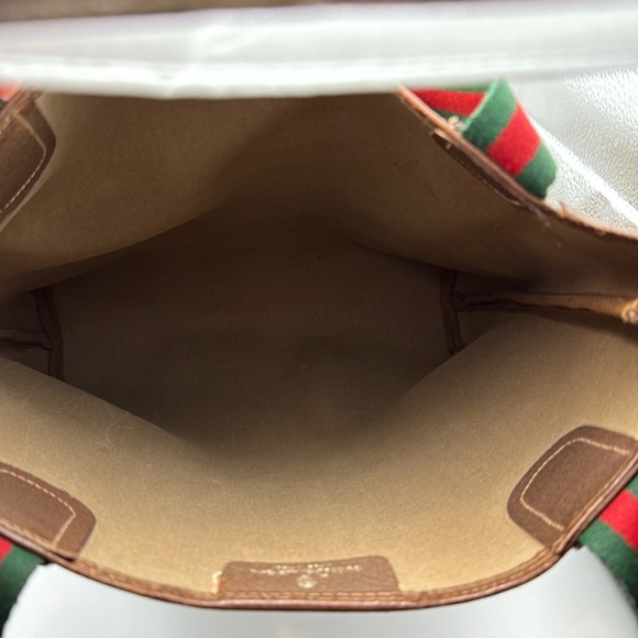 Gucci Vintage Web Strap Tote GG Coated Canvas Tall - Picture 10 of 13